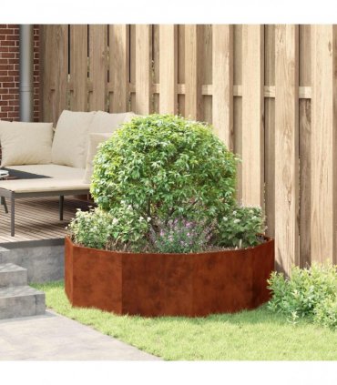 vidaXL Planter Rusty 120 x 120 x 35 cm Weathering Steel
