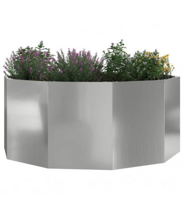 vidaXL Planter Silver 120 x 120 x 50 cm Galvanised Steel