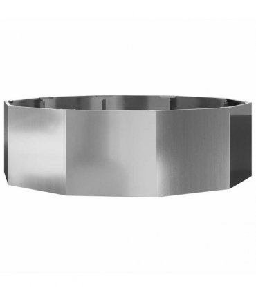 vidaXL Planter Silver 120 x 120 x 35 cm Galvanised Steel