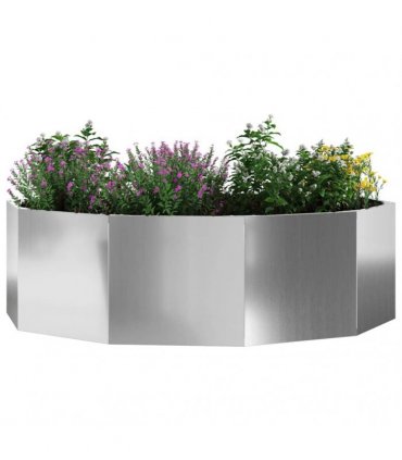 vidaXL Planter Silver 120 x 120 x 35 cm Galvanised Steel