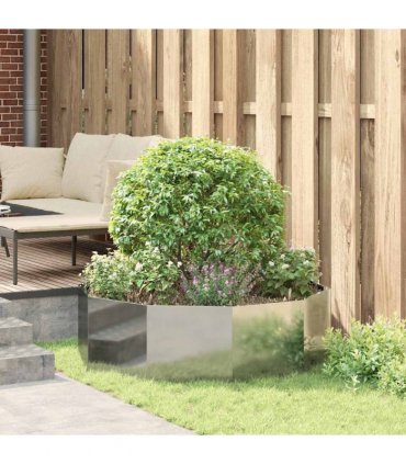 vidaXL Planter Silver 120 x 120 x 35 cm Galvanised Steel