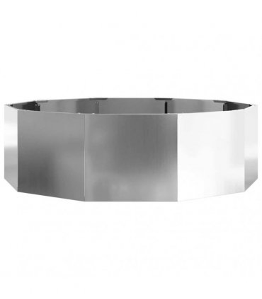 vidaXL Planter Silver 120 x 120 x 35 cm Galvanised Steel