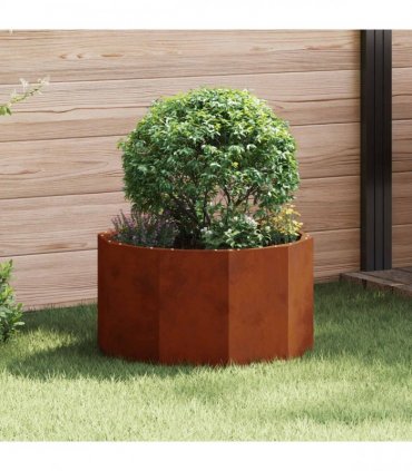 vidaXL Planter Rusty 60 x 60 x 35 cm Weathering Steel