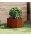 vidaXL Planter Rusty 60 x 60 x 35 cm Weathering Steel