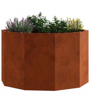 vidaXL Planter Rusty 60 x 60 x 35 cm Weathering Steel