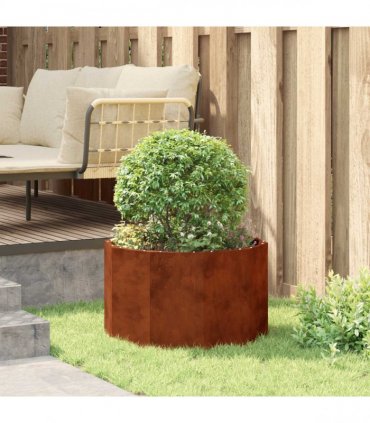 vidaXL Planter Rusty 60 x 60 x 35 cm Weathering Steel