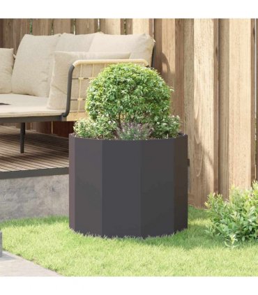 vidaXL Planter Black 60 x 60 x 50 cm Steel