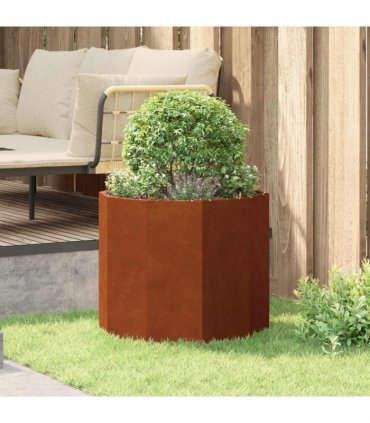 vidaXL Planter Rusty 60 x 60 x 50 cm Weathering Steel