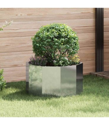 vidaXL Planter Silver 60 x 60 x 35 cm Galvanised Steel
