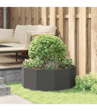 vidaXL Planter Black 90 x 90 x 35 cm Steel