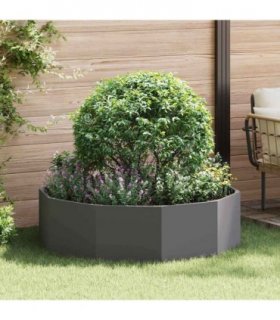 vidaXL Planter Black 120 x 120 x 35 cm Steel