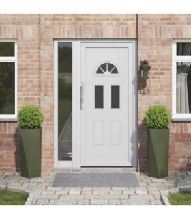 vidaXL Planter 2 pcs Olive Green 30 x 30 x 75 cm Steel