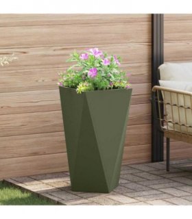 vidaXL Planter Olive Green 40 x 40 x 75 cm Steel