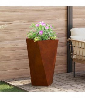 vidaXL Planter Rusty 40 x 40 x 75 cm Weathering Steel