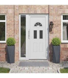 vidaXL Planter 2 pcs Anthracite 30 x 30 x 75 cm Steel