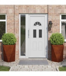 vidaXL Planter 2 pcs Rusty 50 x 50 x 75 cm Weathering Steel