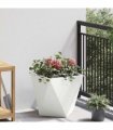 vidaXL Planter White 40 x 40 x 40 cm Steel