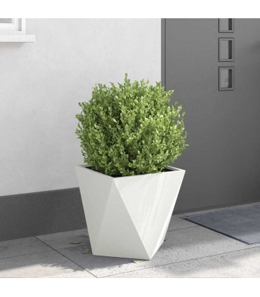 vidaXL Planter White 40 x 40 x 40 cm Steel