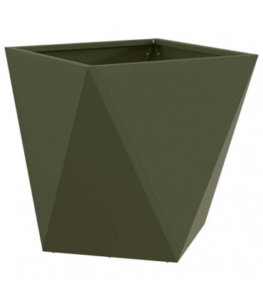 vidaXL Planter 2 pcs Olive Green 40 x 40 x 40 cm Steel