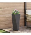 vidaXL Planter Black 30 x 30 x 75 cm Steel