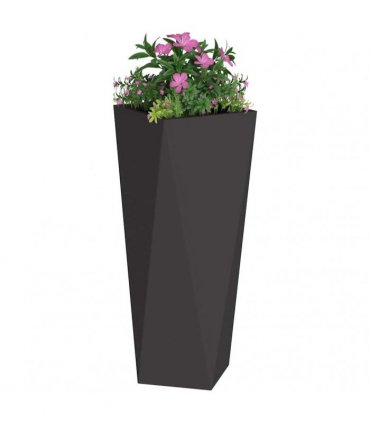 vidaXL Planter Black 30 x 30 x 75 cm Steel