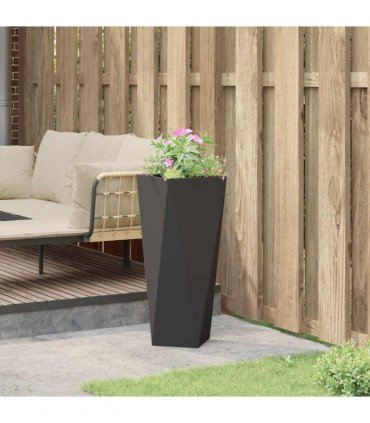 vidaXL Planter Black 30 x 30 x 75 cm Steel