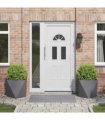 vidaXL Planter 2 pcs Anthracite 50 x 50 x 50 cm Steel