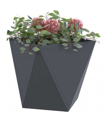 vidaXL Planter 2 pcs Anthracite 50 x 50 x 50 cm Steel
