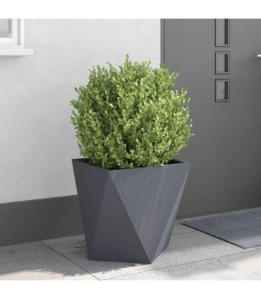vidaXL Planter 2 pcs Anthracite 50 x 50 x 50 cm Steel