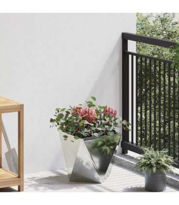 vidaXL Planter Silver 30 x 30 x 30 cm Galvanised Steel