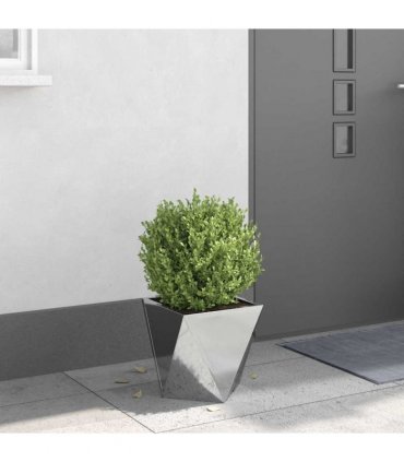 vidaXL Planter Silver 30 x 30 x 30 cm Galvanised Steel