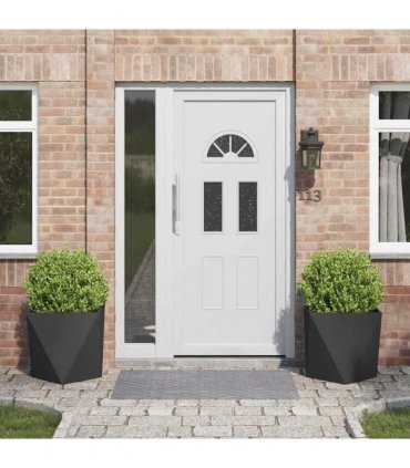 vidaXL Planter 2 pcs Black 50 x 50 x 50 cm Steel