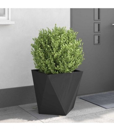 vidaXL Planter 2 pcs Black 50 x 50 x 50 cm Steel