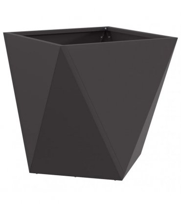 vidaXL Planter 2 pcs Black 50 x 50 x 50 cm Steel