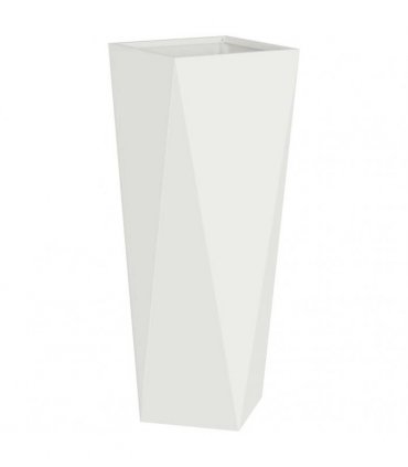 vidaXL Planter 2 pcs White 30 x 30 x 75 cm Steel