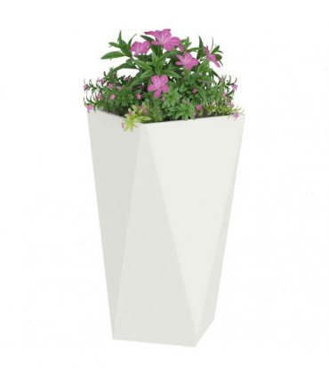 vidaXL Planter 2 pcs White 40 x 40 x 75 cm Steel