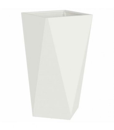vidaXL Planter 2 pcs White 40 x 40 x 75 cm Steel