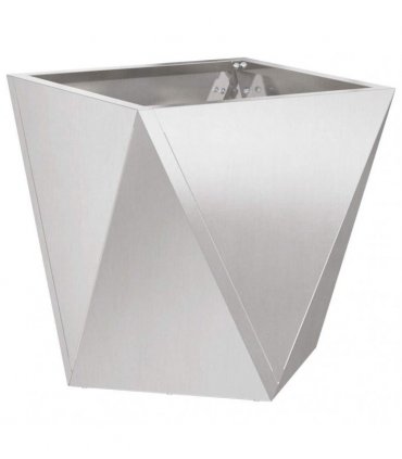 vidaXL Planter Silver 50 x 50 x 50 cm Stainless Steel