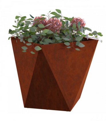 vidaXL Planter Rusty 50 x 50 x 50 cm Weathering Steel