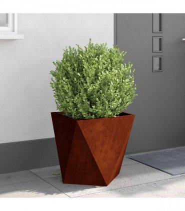 vidaXL Planter Rusty 50 x 50 x 50 cm Weathering Steel