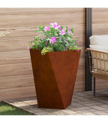 vidaXL Planter Rusty 50 x 50 x 75 cm Weathering Steel