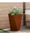 vidaXL Planter Rusty 50 x 50 x 75 cm Weathering Steel