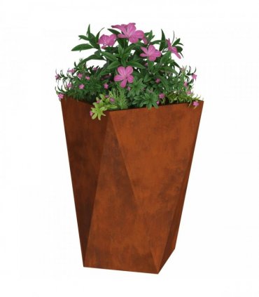 vidaXL Planter Rusty 50 x 50 x 75 cm Weathering Steel