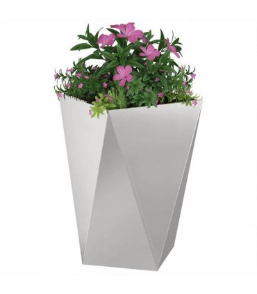 vidaXL Planter 2 pcs Silver 50 x 50 x 75 cm Stainless Steel