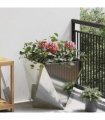vidaXL Planter Silver 50 x 50 x 50 cm Galvanised Steel