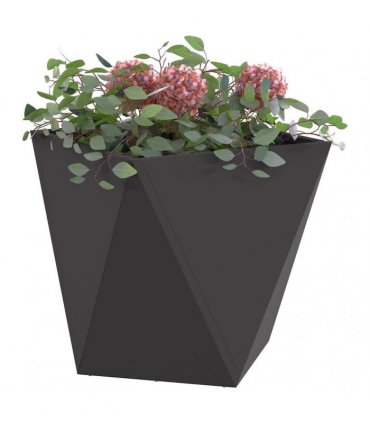 vidaXL Planter 2 pcs Black 40 x 40 x 40 cm Steel