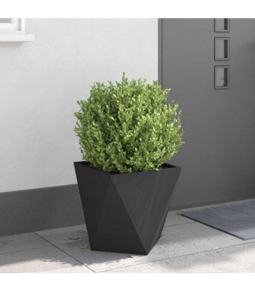 vidaXL Planter 2 pcs Black 40 x 40 x 40 cm Steel