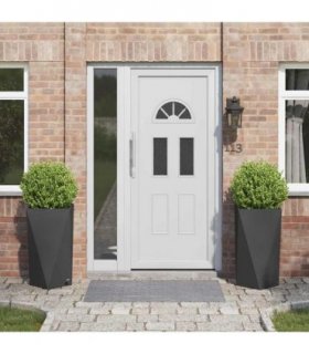 vidaXL Planter 2 pcs Black 40 x 40 x 75 cm Steel