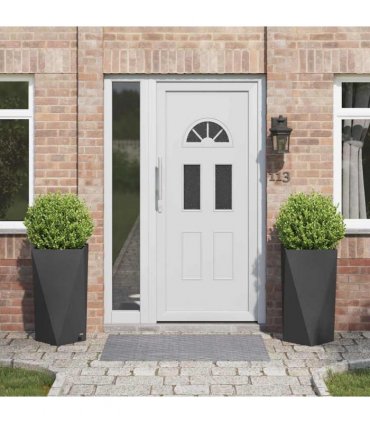 vidaXL Planter 2 pcs Black 40 x 40 x 75 cm Steel