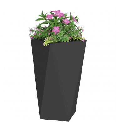 vidaXL Planter 2 pcs Black 40 x 40 x 75 cm Steel